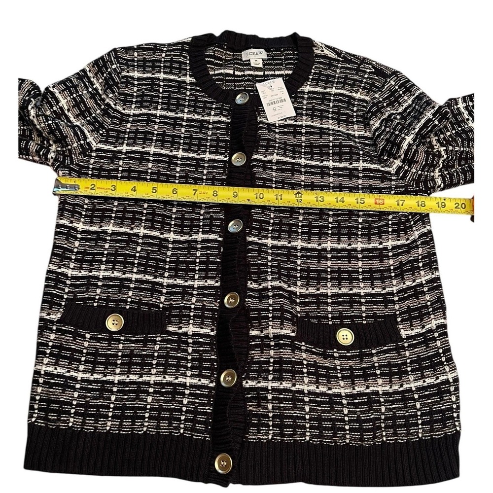 New J. Crew Tweed Lady Cardigan Sweater Womens Size Medium Cozy Business Casual - Picture 5 of 9